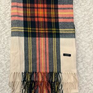 J. Crew Factory Plaid Scarf in Red, Yellow, and Black